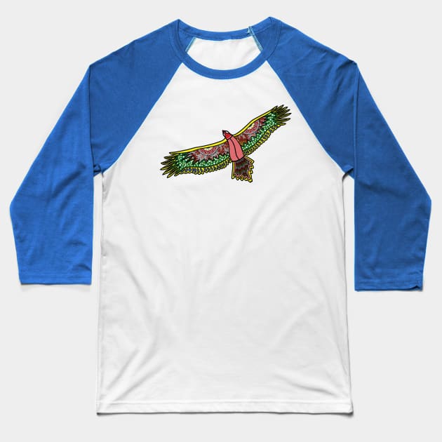 Aboriginal Art - Eagle Baseball T-Shirt by hogartharts